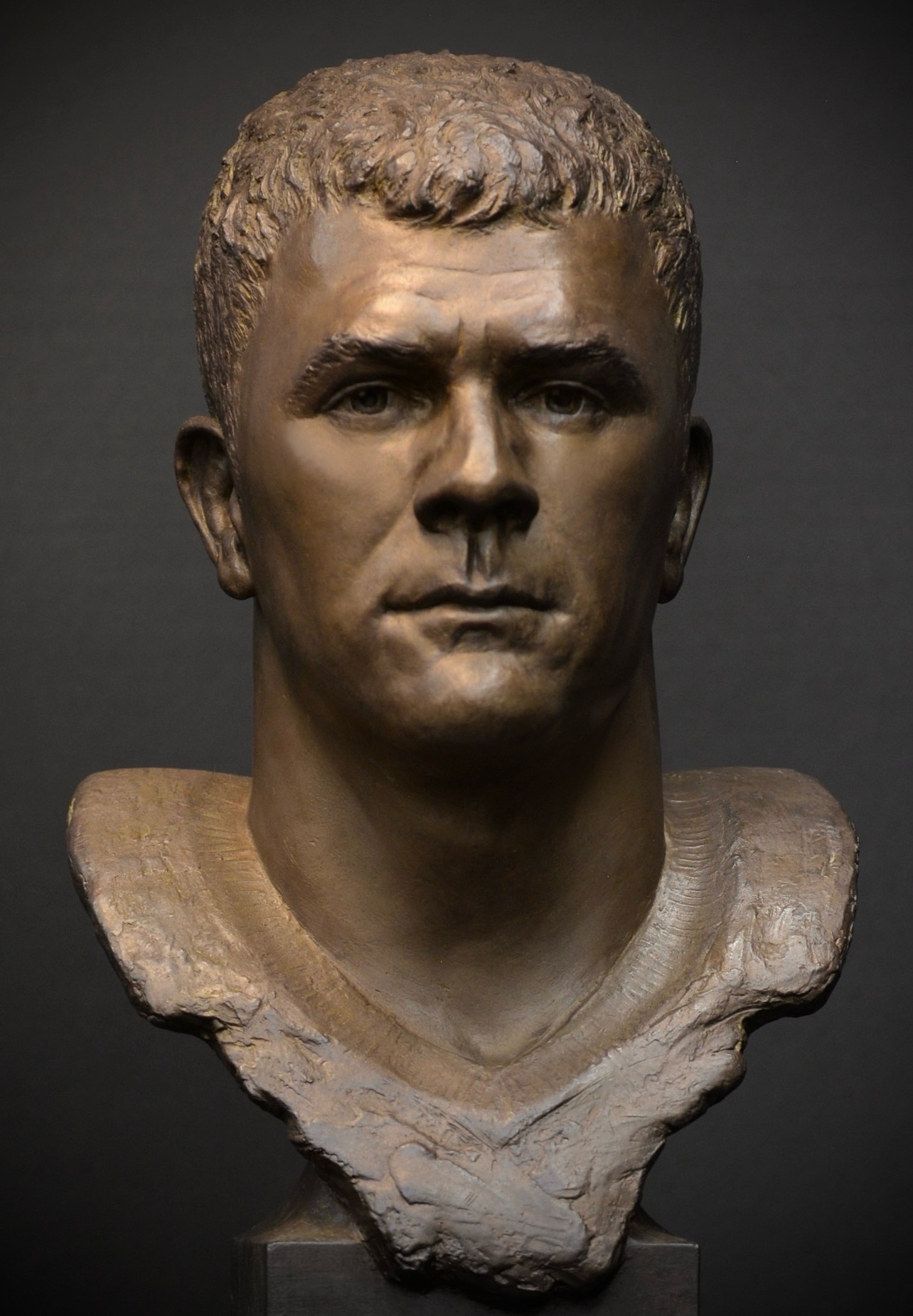 Adam Vinatieri bronze bust by Scott Myers