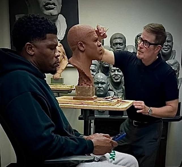 Scott Myers working in the studio