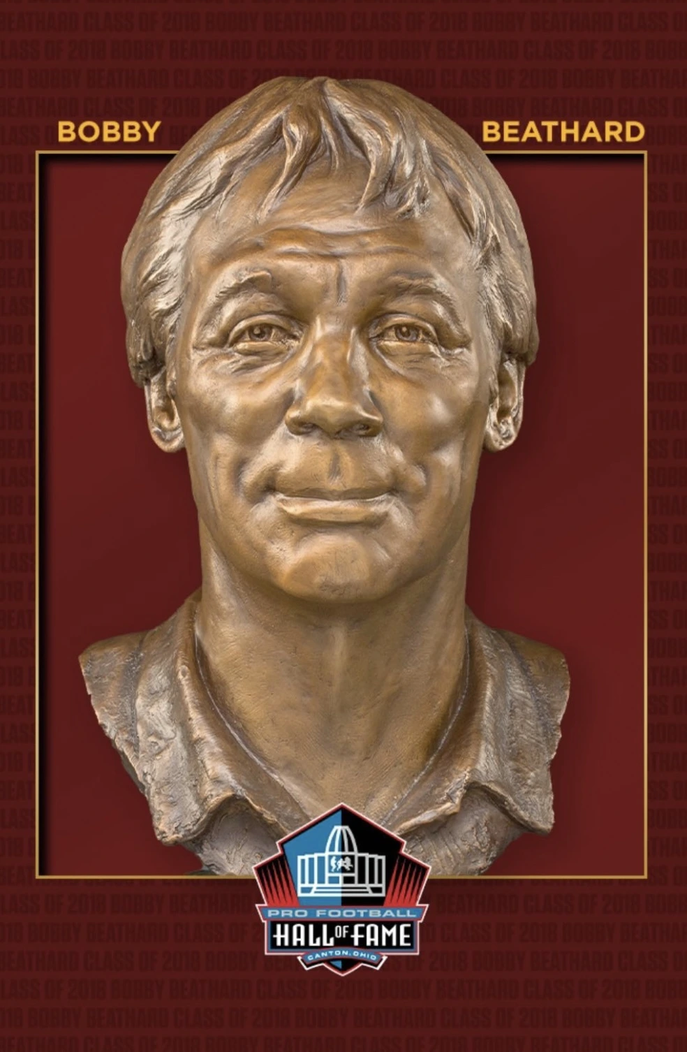 Bobby Beathard Pro Football Hall of Fame portrait bust graphic