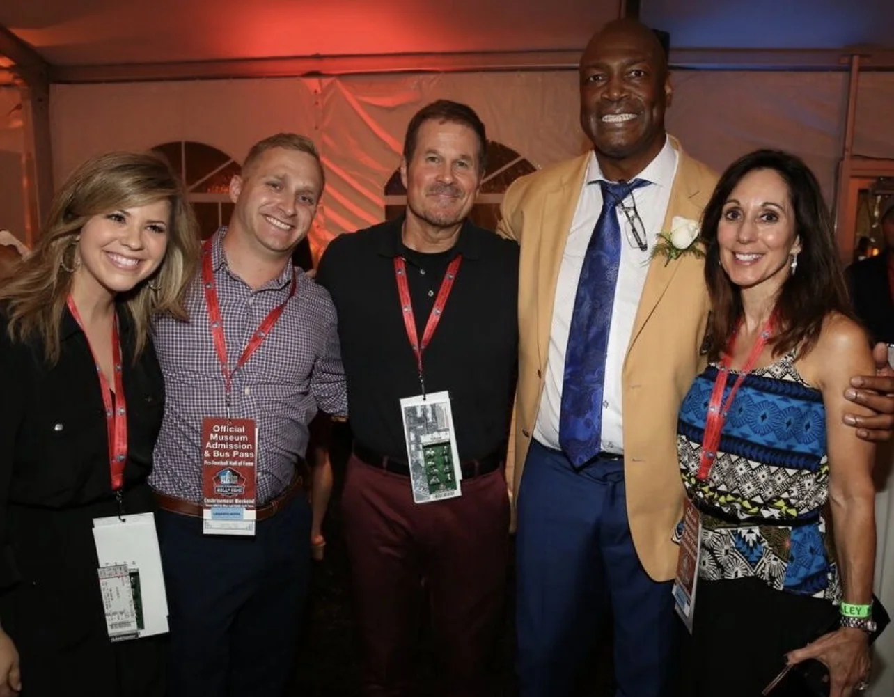 Scott Myers with Charles Haley and guests at a Pro Football Hall of Fame event